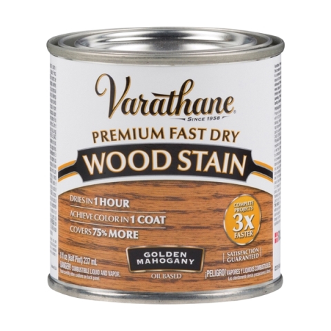 VARATHANE 262033 Wood Stain, Golden Mahogany, Liquid, 0.5 pt, Can