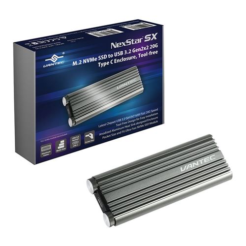 Vantec M.2 NVMe SSD to USB 3.2 Gen2x2 20G Type-C Enclosure - Image 3
